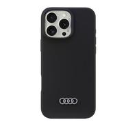 Audi AU-LSRIP16PM-Q3/D1-BK - Carcasa de silicona para iPhone 16 Pro Max de 6,9", color negro