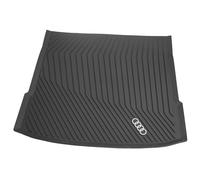 Audi Bandeja para Maletero Original, TPE con 20% Material Reciclado, Compatible con Q6 e-Tron y SQ6 e-Tron Desde 2024, con Anillos Audi en Contraste, Negro