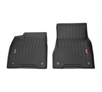 Audi Bandejas para Espacio de Pies, Plástico, Compatible con Audi Q6 e-Tron, con Logotipo S y Rombo Rojo, Negro, Delantero