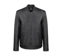 Audi - Chaqueta de piel para hombre, color negro, talla S, 100% piel