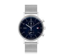 Audi collection Reloj cronógrafo con diseño de Anillos para Hombre, Color Plata/Azul 3102200300
