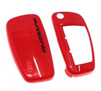 Audi Embellecedor de Llave 8V0071208AZ3M Decorativo con inscripción Quattro, Color Rojo