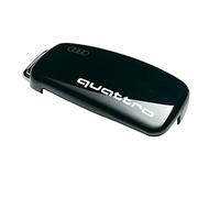 Audi Embellecedor para Llave 8V0071208AY9B Decorativo con inscripción Quattro, Color Negro Brillante