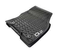 Audi Original Q2 Goma felpudos Allwetter Alfombras Alfombrillas de Goma de 2 Piezas Delantero Negro 81b061501 041
