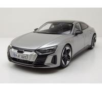 Burago Maqueta coche Audi RS e-tron GT 2022, Escala 1:18, Diseño deportivo en gris con detalles en negro, Fabricado en die-cast metal, Puertas y capó de apertura manual, Interior detallado (78092)
