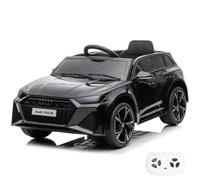 Audi RS6 - Coche eléctrico infantil (12 V, 1-5 años, con mando a distancia, MP3), color negro