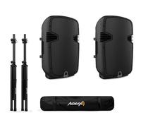 Audibax 2 x Arkansas 12 + Soportes Altavoz Pareja con Bolsa