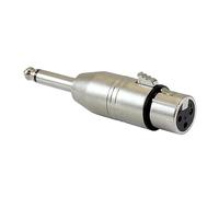Audibax Adaptador Jack Macho Mono de 6.3 mm aXLR Hembra - Adaptador de Conexión para Cable - Convertidor para Auriculares, Altavoces, Amplificador, Mezclador de Audio