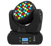 Audibax Arizona One - Cabeza Móvil para Discoteca - Foco Profesional Móvil - Luz LED de Potencia Masiva de 36x3W - Sincornización con Música - Modo Automático - Conexión DMX con 9 o 16 Canales