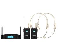 Audibax AWM 203 Sistema Inalámbrico Micrófono Diadema de 2 Canales UHF
