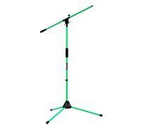 Audibax Ayra 10 Green - Soporte para Micrófono de Suelo - Soporte con Brazo Regulable y Clip para Micrófono - Pie para Micrófono con Base de Trípode - Diseño Plegable y Ajustable en Altura