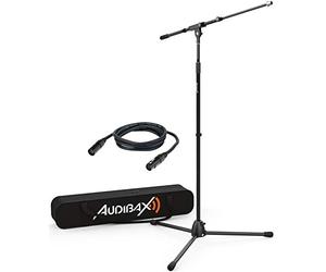Audibax AYRA MS-10 Plus Soporte Jirafa Profesional para Micrófono con Bolsa y Cable 3 Metros