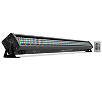 Audibax BAR-252 - Barra de Luces LED para Discoteca y Fiesta - 8 Segmentos de Luz con Mezclas de Color RGB - Pantalla LED y Mando a Distacia Incorporado - Longitud de la Barra de 101,5 cm