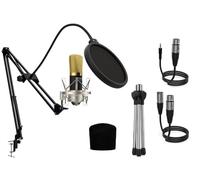 Audibax Berlin 1800 Gold Pro Pack Micrófono Estudio + Soporte + Antipop + Cables