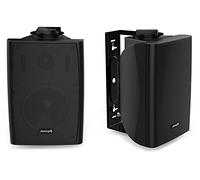Audibax Elipse 6 Black - Altavoces Pasivos de Estantería HiFi - Pareja de Altavoces Estereo de 2 Vías - Potencia Continua de 40W - Soporte de Pared Incluido - Altavoces con Woofer de 6,5"