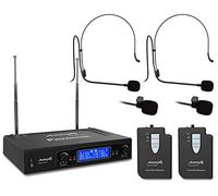 Audibax Micrófonos Inalámbricos. Dos Diadema + Dos Solapa