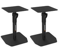 Audibax Neo STM-20 - Soporte de Escritorio de Altavoz - Soporte para Monitor de Estudio - Altura Regulable de 30 a 37 cm - Base Robusta de Acero - Compatibilidad Universal con Altavoces HiFi