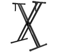 Audibax Onyx 120 - Soporte de Teclado de Tijera Doble - Soporte para Teclado Musical Electrónico - Sistema de Ajuste con Rótula Easy Lock - Carga Máxima de 25 kg - Para Teclados de 61, 76 y 88 Teclas