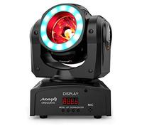 Audibax Oregon 60, Luz LED Cabeza Móvil, Luz para Discoteca, Luz LED Sumamente Potente RGBW 4 en 1, Luces para Fiesta, Anillo Luz LED, Experiencia Visual, Potencia y Calidad Luz LED