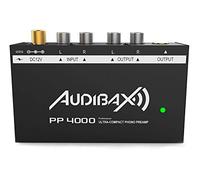 Audibax PP4000 - Preamplificador Previo de Phono RIAA para Tocadiscos - Interruptor ON/Off - Adaptador de Corriente 12V DC - Preamp de Audio Estéreo Hi-Fi para Giradiscos - Conector RCA