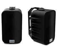 Audibax PR-42T Black - Altavoces Pasivos de Estantería HiFi - Pareja de Altavoces Estereo de 2 Vías - Sonorización de 75W - Soporte de Pared Incluido - Altavoces con Woofer de 4"