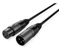 Audibax Silver Black Cable DMX 3 Pins 20 Metros
