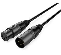Audibax Silver Black Cable XLR Macho-XLR Hembra 15 Metros Negro