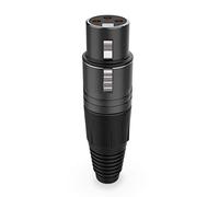 Audibax Silver Black Conector XLR Hembra Negro