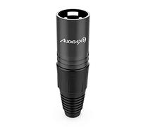 Audibax Silver Black Conector XLR Macho Negro