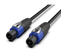 Audibax Silver Cable Speakon a Speakon - Conectores Speakon de Calidad - Longitud 5 Metros - Número de Pines 1 - Recubrimiento de PVC de Gran Durabilidad - Máximo Aislamiento - Diámetro 6 mm