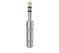 Audibax Silver Jack Balanceado - Conector Jack Balanceado y Bañado en Oro 24k - Jack de Audio de 6,35 mm - Hecho en Metal Sólido - Alta Conductividad y Ruido Bajo