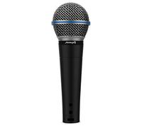 Audibax SM580 - Micrófono Vocal Cardioide Dinámico Sonido - Bolsa de Transporte Incluida - Micrófono con Cable XLR a Jack Mono de 3 Metros - Micrófono de Mano