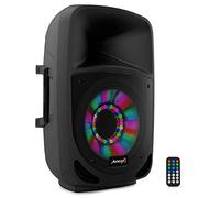 Audibax Vegas 12 - Altavoz Profesional Bluetooth de 12" - Potencia de 250W - Altavoz Amplificado - Conexión USB/SD - Mando a Distacia Incluido - Altavoz con Bluetooth - Motor de 1" - Iluminación LED