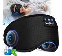 Audífonos antifaz Musicozy para dormir, suaves y con Bluetooth, ideales para dormir, viajar, siestas, relajarse y meditar. Regalos para hombres y mujeres. (Profundo)