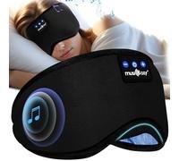 Audífonos antifaz Musicozy para dormir, suaves y con Bluetooth, ideales para dormir, viajar, siestas, relajarse y meditar. Regalos para hombres y mujeres. (Negro)