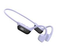 Audífonos Deportivos DOOGEE BoneBeat Run con Conducción Ósea Digital, Diseño Abierto, Resistentes al Agua IP67, con Pantalla LED Digital, Inalámbricos Purple