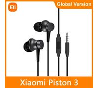 Audífonos deportivos intrauditivos originales Xiaomi con micrófono para teléfono Xiaomi Samsung Huawei-Piston 3, auriculares con cable de 3.5MM y bajos potentes. Negro