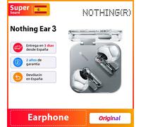 Audífonos Inalámbricos Nothing Ear (3) con Micrófono Superior, Cancelación Activa de Ruido Híbrida de 45dB, Bluetooth, Alta Resolución, 6 Micrófonos, Dinámicos de 12mm Black
