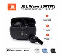 Audífonos Inalámbricos Originales JBL Wave 200TWS, Auriculares Bluetooth 5.0 JBL W200 TWS, Audífonos Deportivos con Micrófono BLANCO