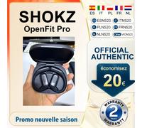 Audífonos Inalámbricos Originales SHOKZ OpenFit Pro Open T010, 50 Horas de Reproducción, Dolby Atmos, IP55 Resistentes al Agua, Conducción de Aire Black