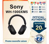 Audífonos Inalámbricos Originales Sony WH-1000XM5 con Cancelación Activa de Ruido, Unidad de Controlador de 30 mm Especialmente Diseñada Black(Soft Case)