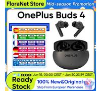 Audífonos OnePlus Buds 4 Originales, Inalámbricos, con Cancelación de Ruido AI para Llamadas, 55dB, Largo Alcance, Resistentes al Agua IP55, Portátiles Space Gray