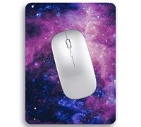 Audimi - Alfombrilla de mouse pequeña de 6 x 8 pulgadas, gruesa para laptop, mouse inalámbrico, hogar, oficina, viajes, portátil y lavable (galaxia morada)