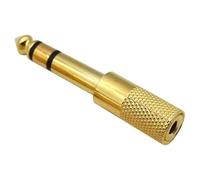 Audio adapter - 1/4 to 1/8 headphone jack adapter, Gold plated metal audio plug | 6,35 mm Stereo Socket macho a 3,5 mm Jackk Stereoo Plug Female | Stereo Jack Converter for Headphone