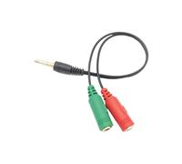 Audio Adapter | Headset Mic Adapter Cable | 2-In-1 Audio Adapter | 3.5mm Headphone Mic Adapter | Audio Jack Adapter Cable | Audio Adapter Headset and Mic | Durable and Flexible Cable for Easy Setup