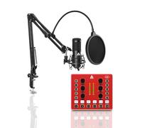 Audio Array Paquete profesional todo en 1 | Micrófono de condensador con mezclador de tarjeta de sonido Bluetooth USB | Configuración completa para transmisión, podcasting, juegos, canto y grabación
