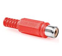Audio Connectors 610135 hembra RCA, plástico, rojo