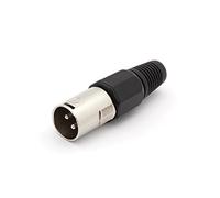 Audio Connectors 640020 Conector XLR, 3 pines, negro