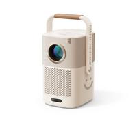 [Audio de J y Batería Integrada] Proyector Exterior Y T2 con WiFi 6 y Bluetooth, Proyector Portátil Inteligente 1080P para Cine en Casa, Compatible con Dongle TV (no Incluido) (Smile Face).