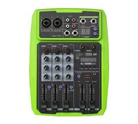 Audio de la conferencia al aire libre de 4/6 canales USB Bluetooth Reverb Audio Processor K Song Live With Sound Card Mixer (Color : B4-MX green)